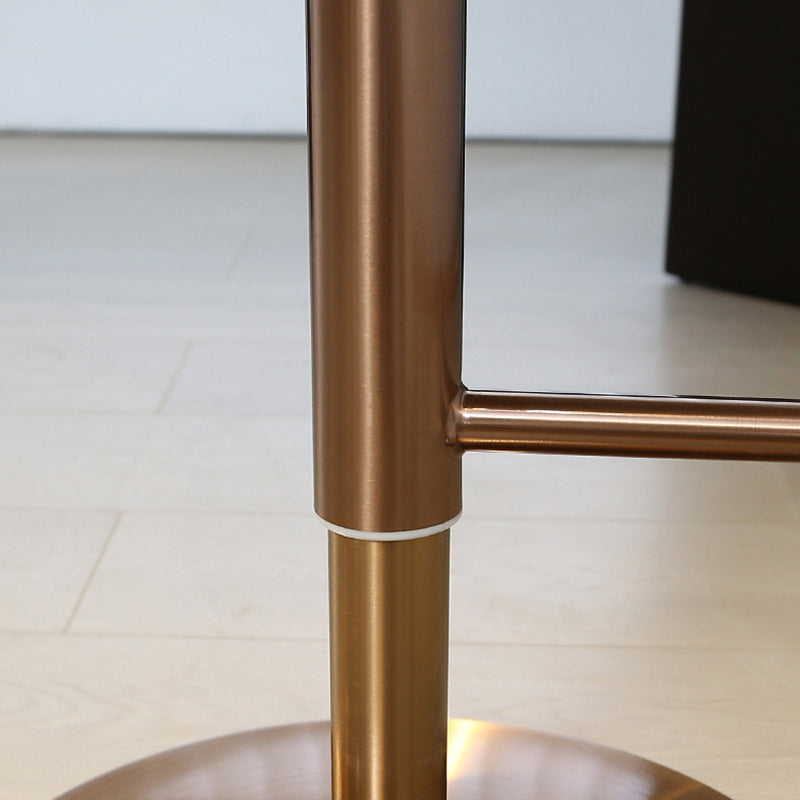 Modern Style Rotatable Backrest Counter Stool with Leather Cushion