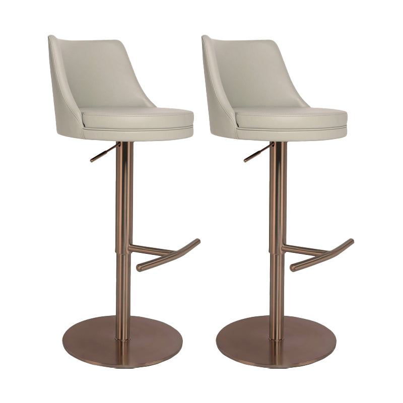 Modern Style Rotatable Backrest Counter Stool with Leather Cushion