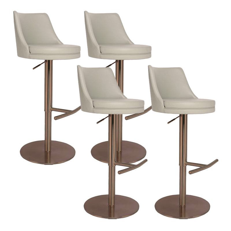 Modern Style Rotatable Backrest Counter Stool with Leather Cushion