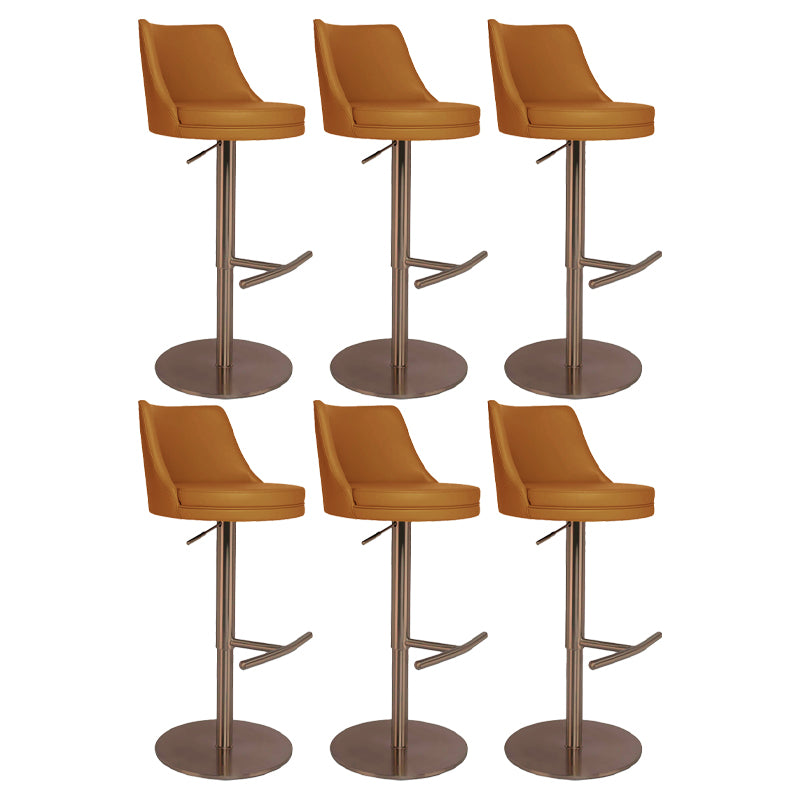 Modern Style Rotatable Backrest Counter Stool with Leather Cushion