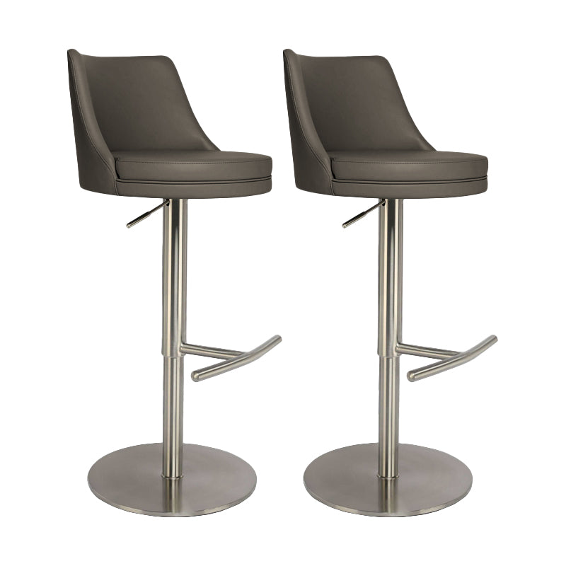 Modern Style Rotatable Backrest Counter Stool with Leather Cushion