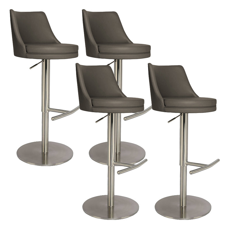 Modern Style Rotatable Backrest Counter Stool with Leather Cushion