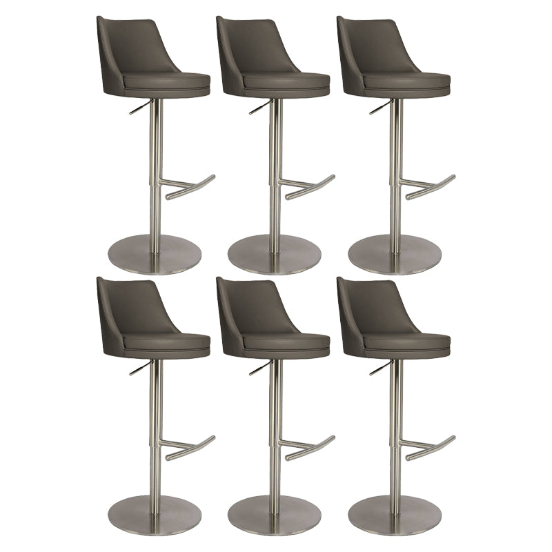 Modern Style Rotatable Backrest Counter Stool with Leather Cushion