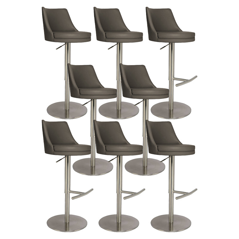 Modern Style Rotatable Backrest Counter Stool with Leather Cushion
