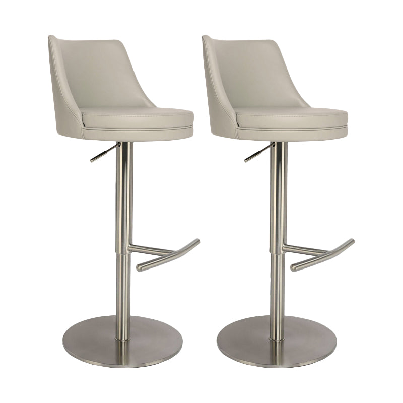 Modern Style Rotatable Backrest Counter Stool with Leather Cushion