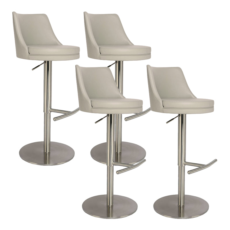 Modern Style Rotatable Backrest Counter Stool with Leather Cushion