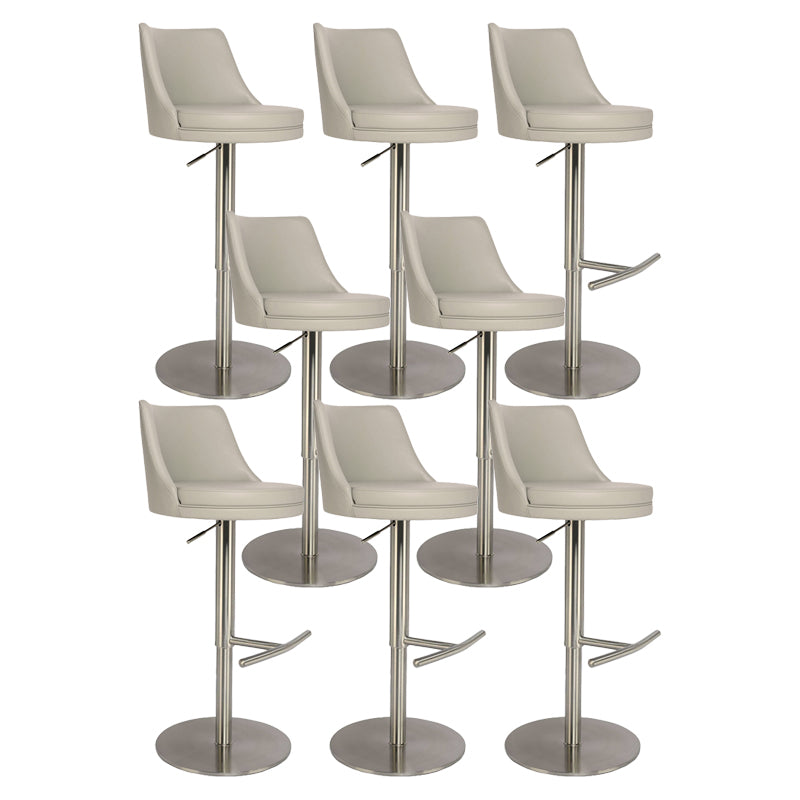 Modern Style Rotatable Backrest Counter Stool with Leather Cushion