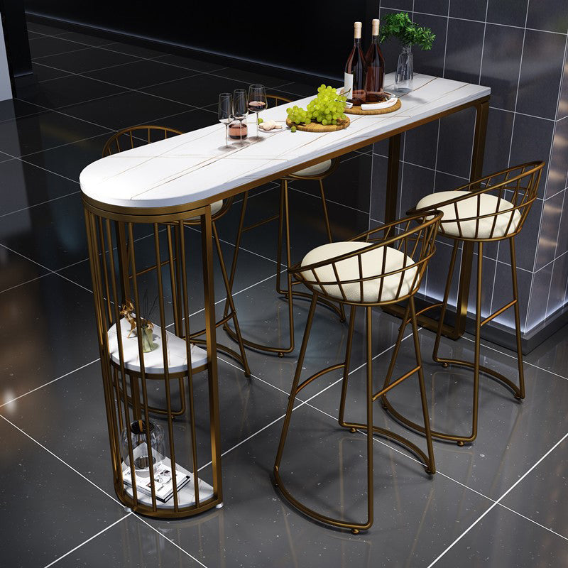 Modern Low Back Upholstered Indoor Bar Stools with Metal Base