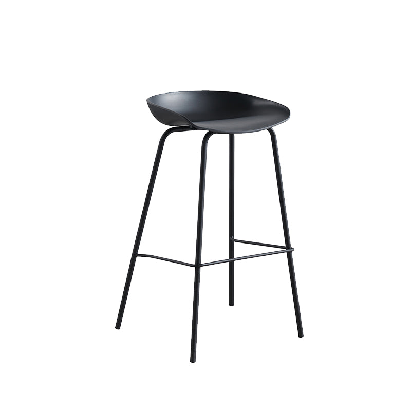 Industrial Indoor Plastic Bucket Seat Bar Stool with Footrest