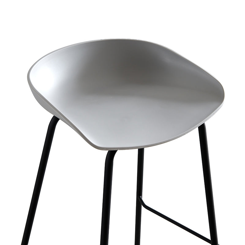 Industrial Indoor Plastic Bucket Seat Bar Stool with Footrest