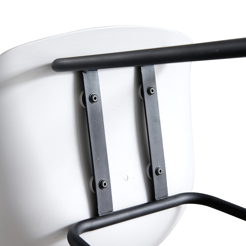 Industrial Indoor Plastic Bucket Seat Bar Stool with Footrest