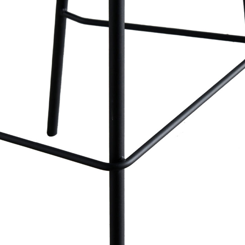 Industrial Indoor Plastic Bucket Seat Bar Stool with Footrest