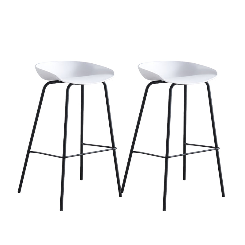 Industrial Indoor Plastic Bucket Seat Bar Stool with Footrest