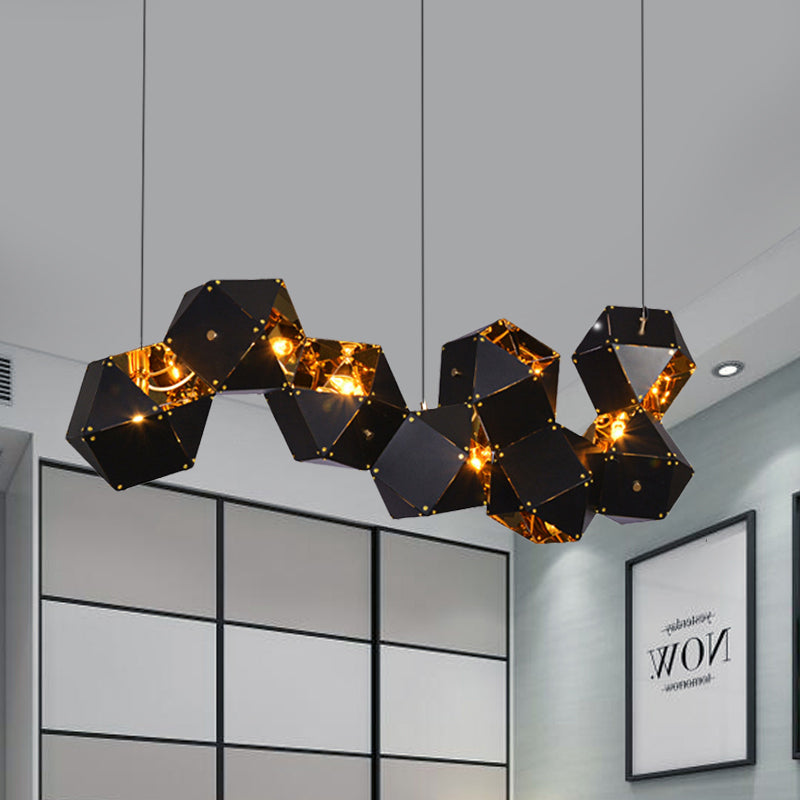 8/12 koppen veelzijdige metalen kroonluchter licht modern zwart/wit eetkamer hanglamp lampje