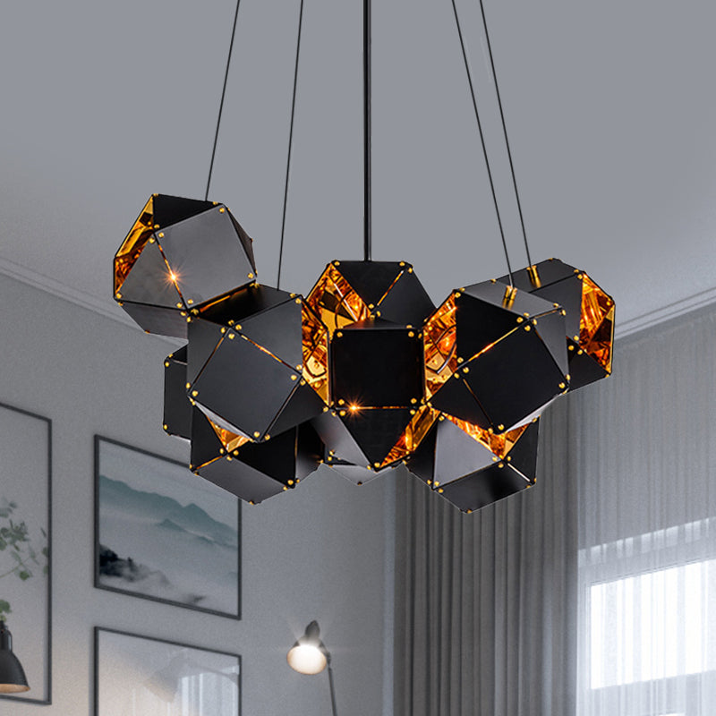 8/12 koppen veelzijdige metalen kroonluchter licht modern zwart/wit eetkamer hanglamp lampje