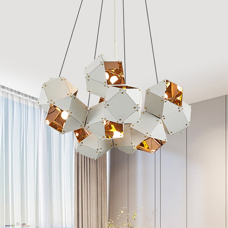 8/12 koppen veelzijdige metalen kroonluchter licht modern zwart/wit eetkamer hanglamp lampje
