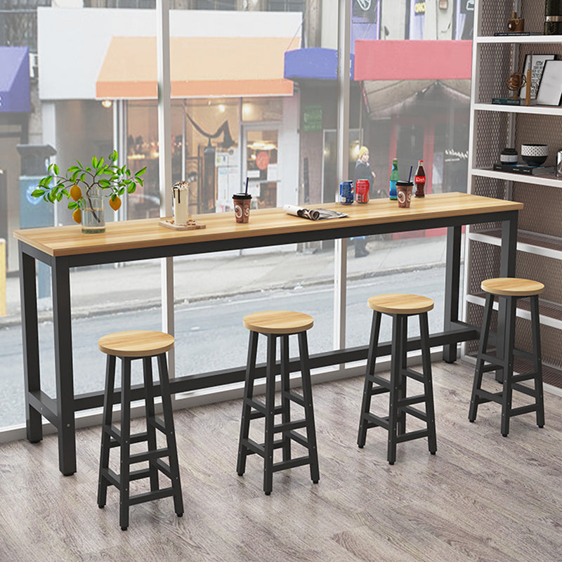 Modern Style 1/4/5 Pieces Wood Rectangular Bar Table Set for Dining Room
