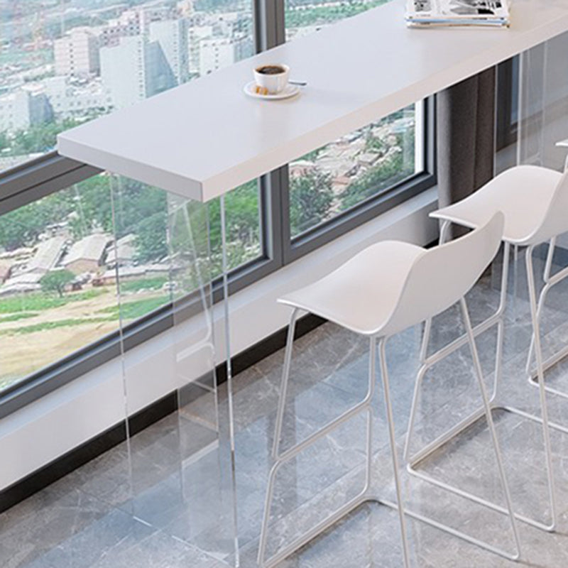 Contemporary Style 1/3/4 Pieces Stone Rectangular Bar Table Set for Indoor