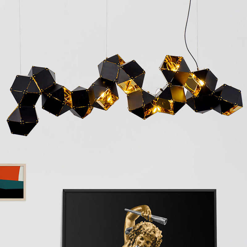 8/12 koppen veelzijdige metalen kroonluchter licht modern zwart/wit eetkamer hanglamp lampje
