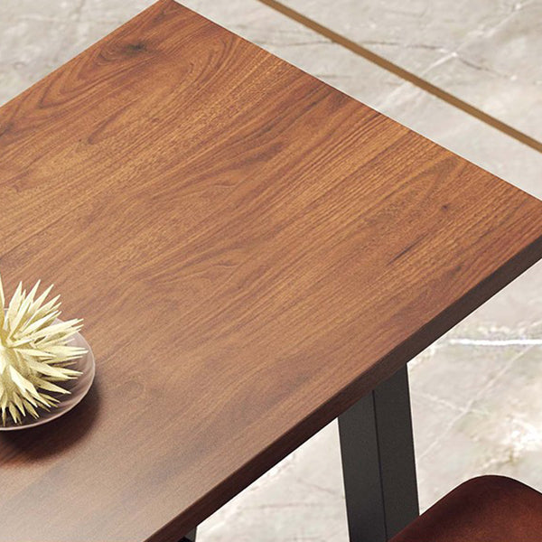 Rectangle Pine Solid Wood Trestle Base Bar Table for Kitchen Dining Room