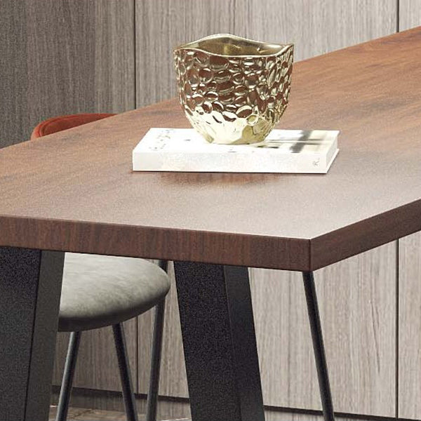 Rectangle Pine Solid Wood Trestle Base Bar Table for Kitchen Dining Room