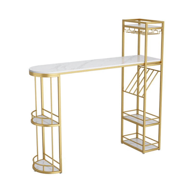 Double Pedestal Sintered Stone Dining Bar Table for Kitchen Dining Room