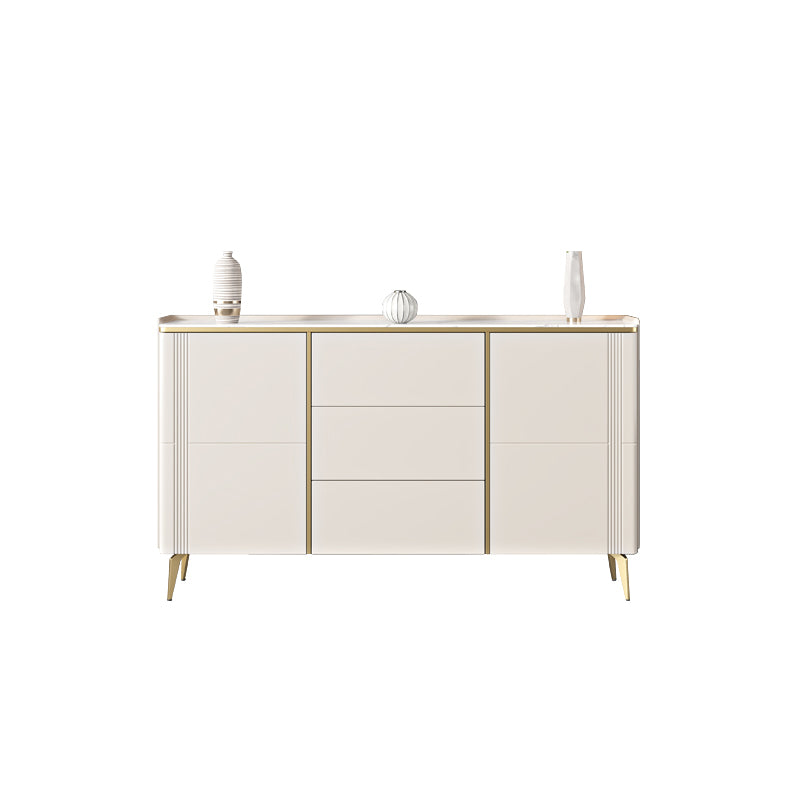 Contemporary Style Wood Sideboard Table with Cabinets and Drawers