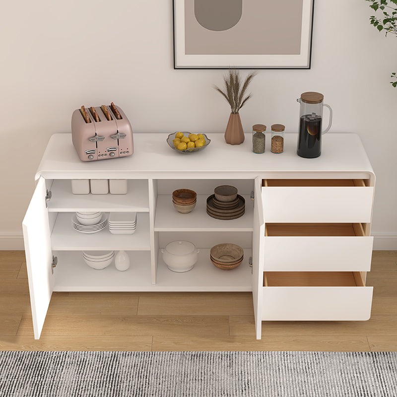 Contemporary Style Wood Sideboard Cabinet with Cabinets and Drawers
