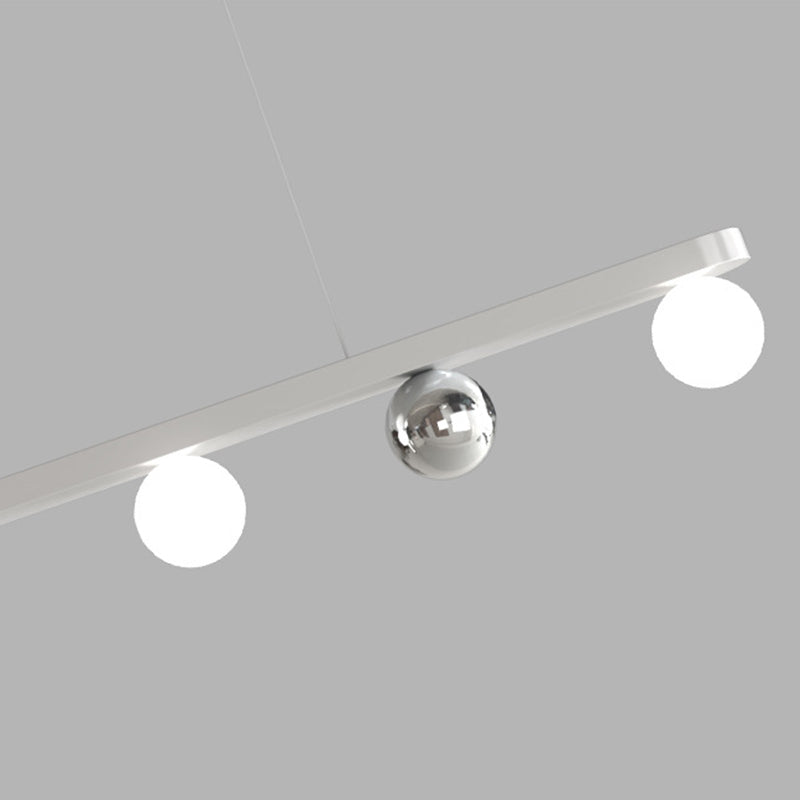 Contemporary Globe Hanging Pendant Lights in White for Dining Room