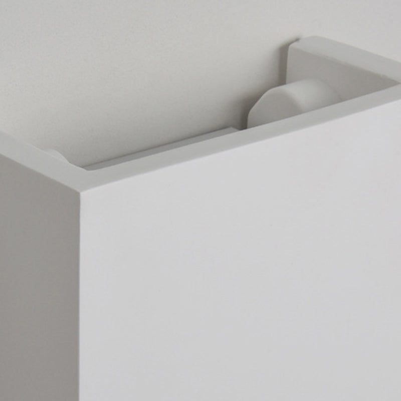 Metal Square Wall Light Fixture Minimalist in White for Bedroom