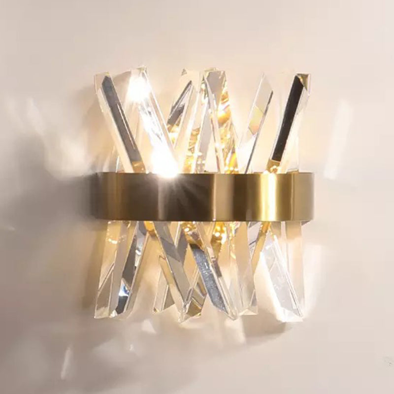 Unique Shape Wall Light Sconces Crystal 1 Light Wall Lighting Fixtures for Dining Room