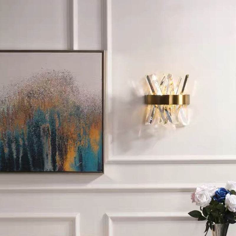 Unique Shape Wall Light Sconces Crystal 1 Light Wall Lighting Fixtures for Dining Room