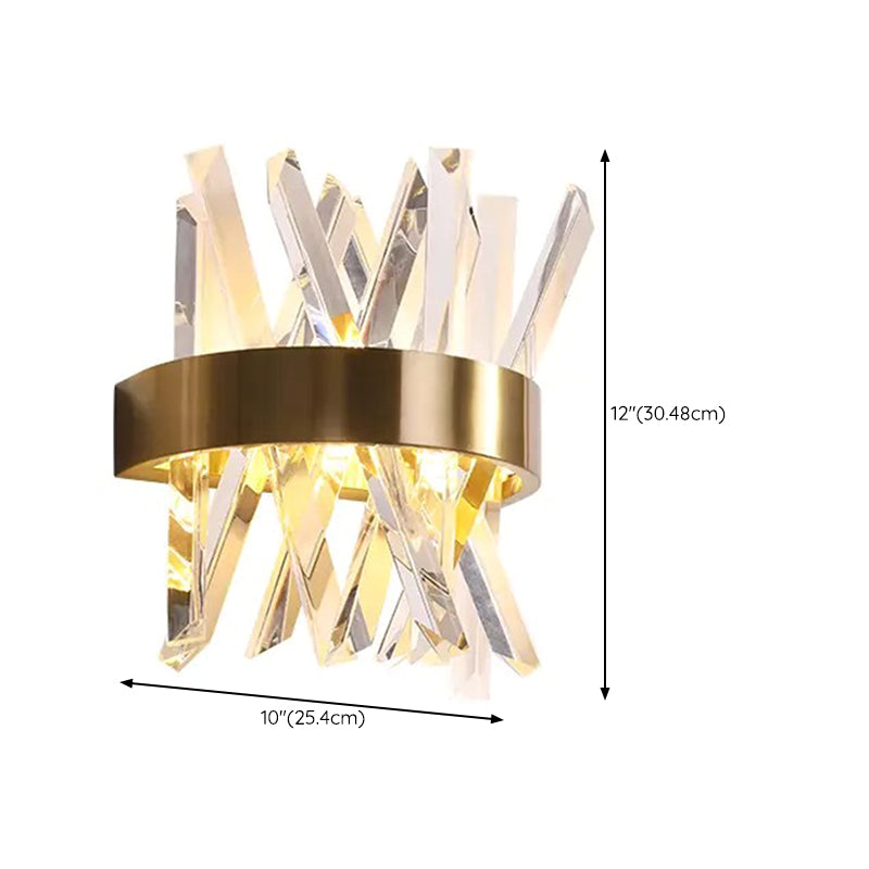 Unique Shape Wall Light Sconces Crystal 1 Light Wall Lighting Fixtures for Dining Room