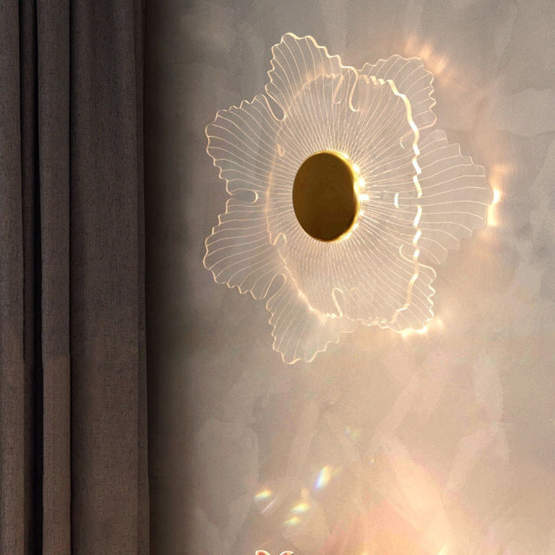 Modern Flower Shape Wall Light Sconces 1 Light Wall Lighting Fixtures for Bedroom