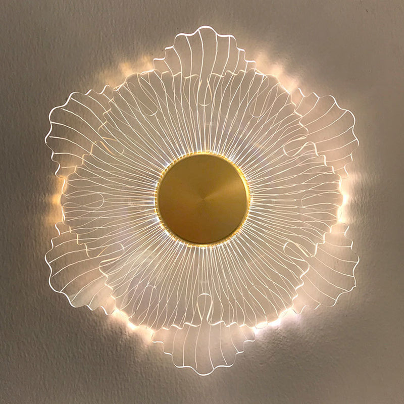 Modern Flower Shape Wall Light Sconces 1 Light Wall Lighting Fixtures for Bedroom