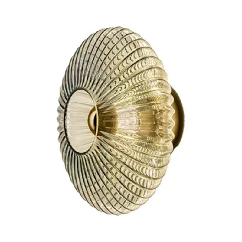 Circular Wall Lighting Contemporary Glass 1 Light Wall Sconce