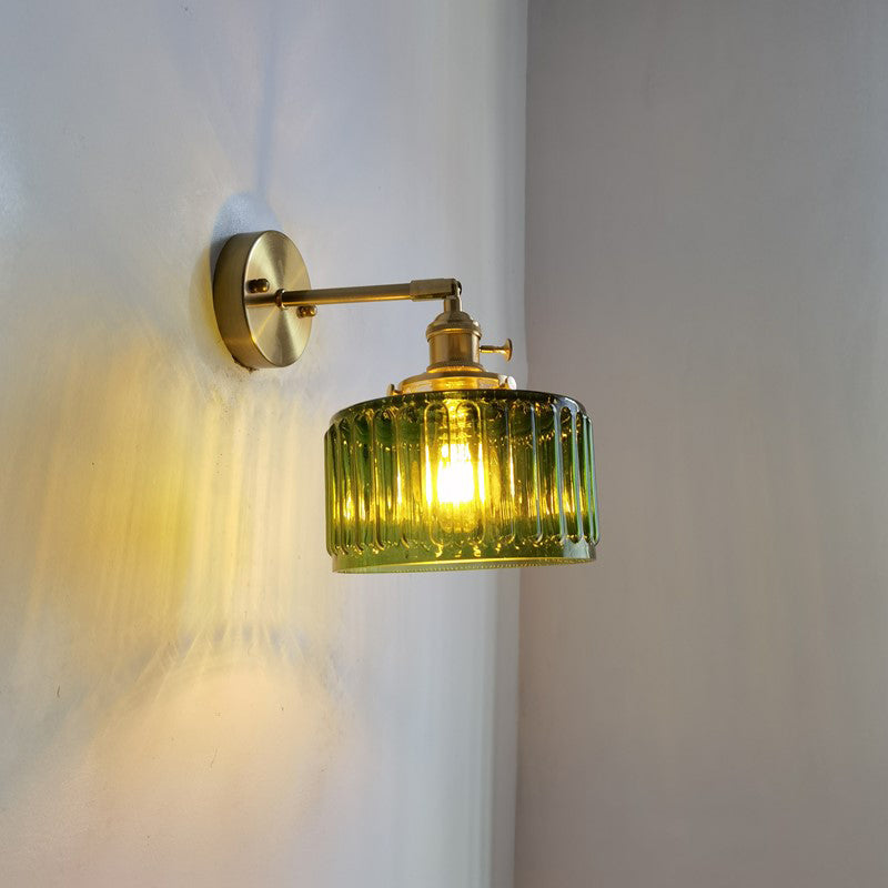 Modern Wall Light Sconce Colorful Glass Shade Wall Light Fixture for Bedroom