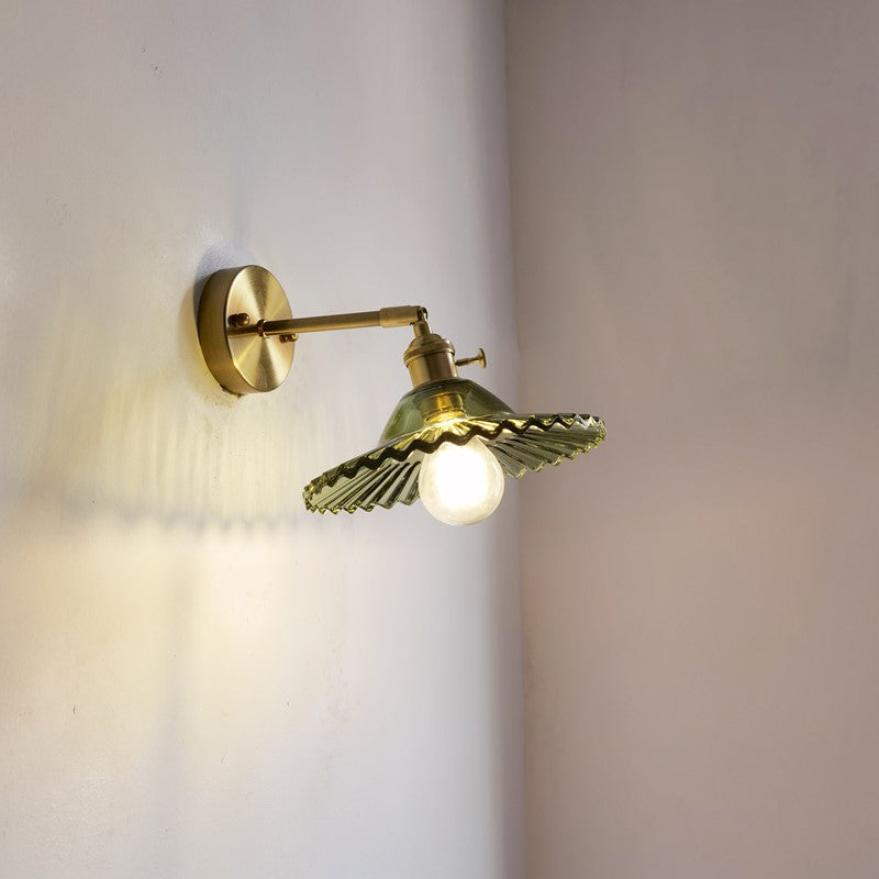 Modern Wall Light Sconce Colorful Glass Shade Wall Light Fixture for Bedroom