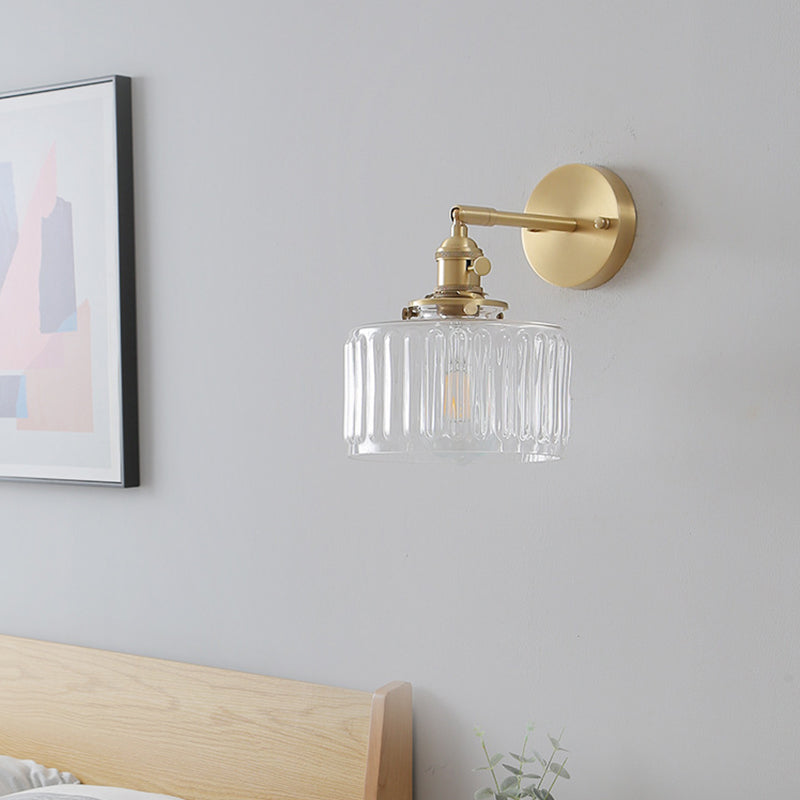 Modern Wall Light Sconce Colorful Glass Shade Wall Light Fixture for Bedroom