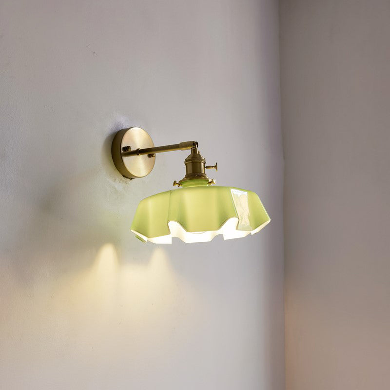 Modern Wall Light Sconce Colorful Glass Shade Wall Light Fixture for Bedroom