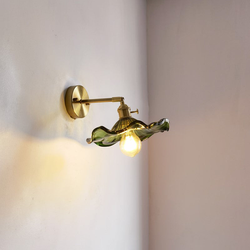 Modern Wall Light Sconce Colorful Glass Shade Wall Light Fixture for Bedroom