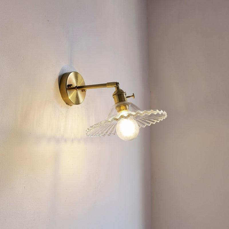 Modern Wall Light Sconce Colorful Glass Shade Wall Light Fixture for Bedroom