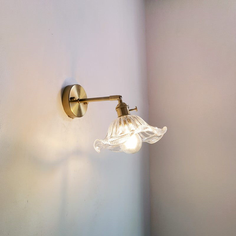 Modern Wall Light Sconce Colorful Glass Shade Wall Light Fixture for Bedroom