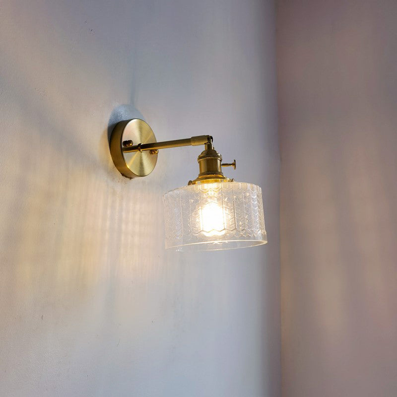 Modern Wall Light Sconce Colorful Glass Shade Wall Light Fixture for Bedroom