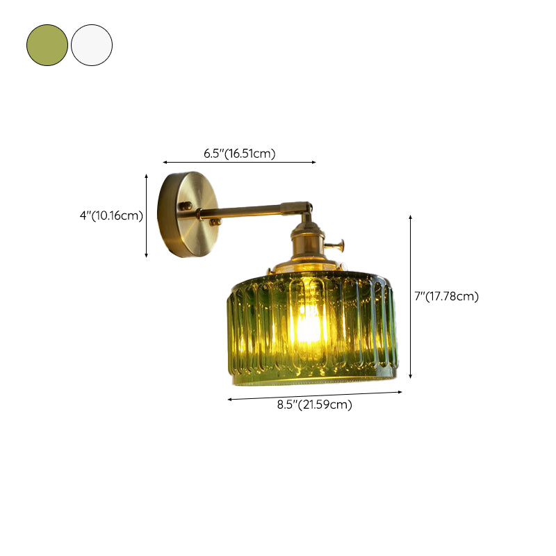 Modern Wall Light Sconce Colorful Glass Shade Wall Light Fixture for Bedroom