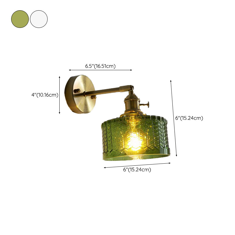 Modern Wall Light Sconce Colorful Glass Shade Wall Light Fixture for Bedroom