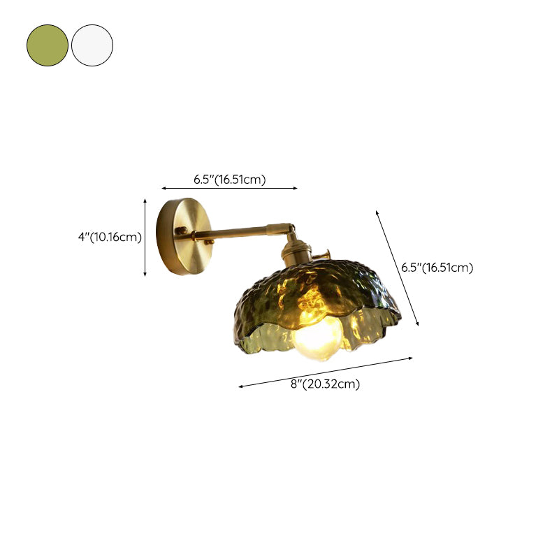 Modern Wall Light Sconce Colorful Glass Shade Wall Light Fixture for Bedroom