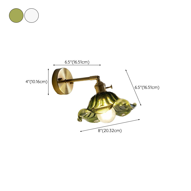 Modern Wall Light Sconce Colorful Glass Shade Wall Light Fixture for Bedroom