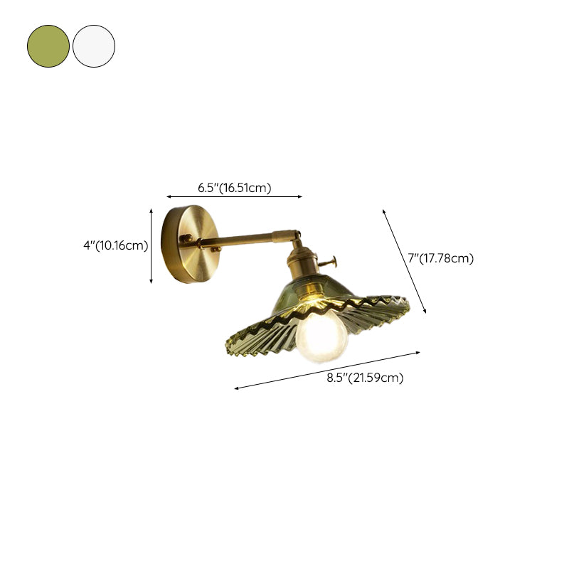 Modern Wall Light Sconce Colorful Glass Shade Wall Light Fixture for Bedroom