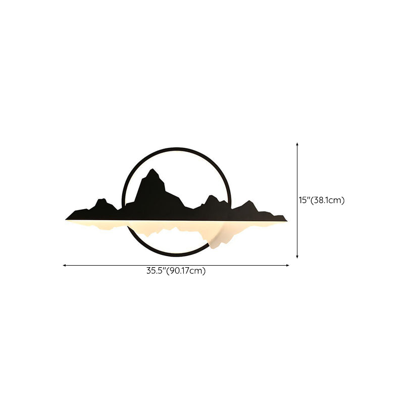 Modern Unique Shape Wall Sconce Lighting Metal Wall Sconce in Black Finish